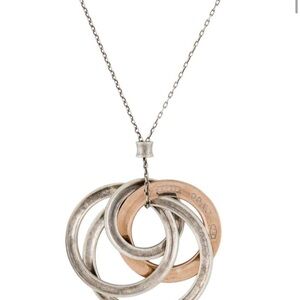 Tiffany and Company. Interlocking Circle Silver and Gold Necklace